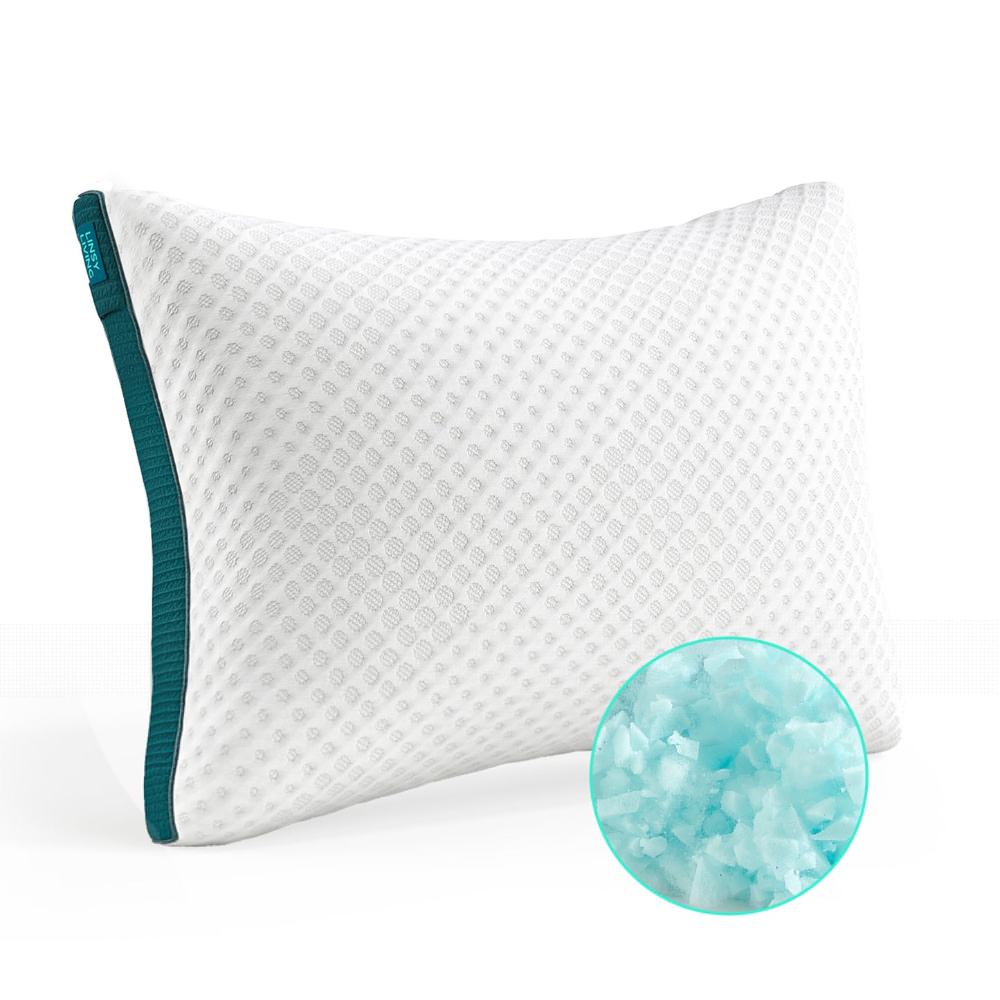 Shredded Memory Foam Pillow, Gel Infused Pillow with Tencel™ Washable Cover