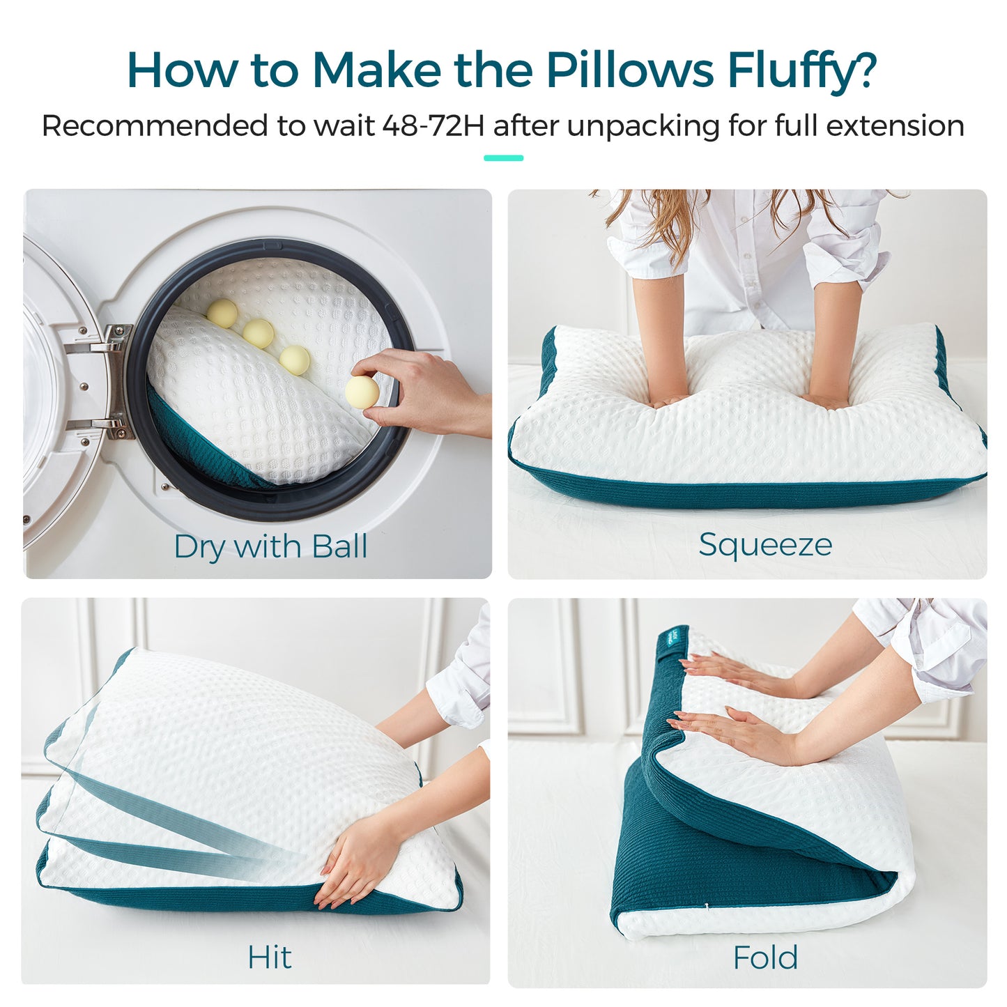 Shredded Memory Foam Pillow, Gel Infused Pillow with Tencel™ Washable Cover