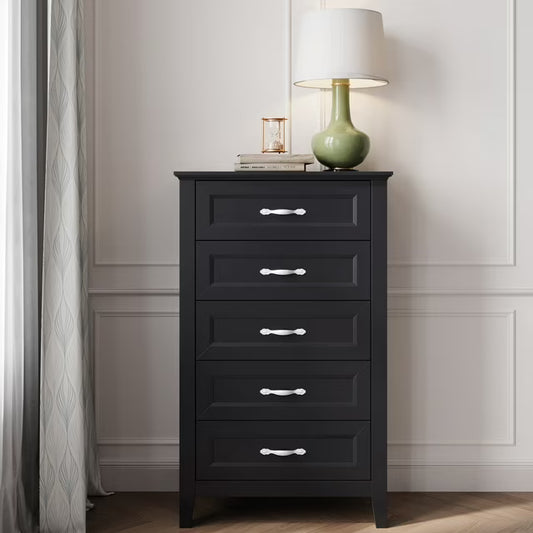LINSY HOME Dresser for Bedroom, Long Dresser with 6 Drawers and Antique Handles, Chest of Drawers for Living Room, Entryway and Hallway, Rustic Oak