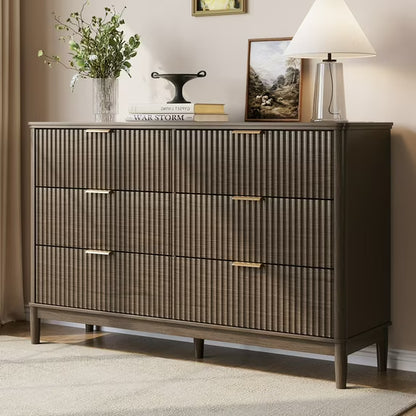 Linsy Home Fluted Tall Dressers for Bedroom