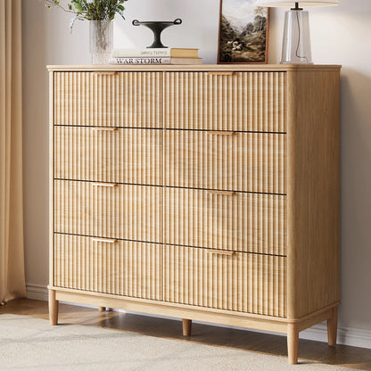 Linsy Home Fluted Tall Dressers for Bedroom