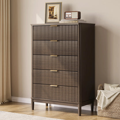 Linsy Home Fluted Tall Dressers for Bedroom