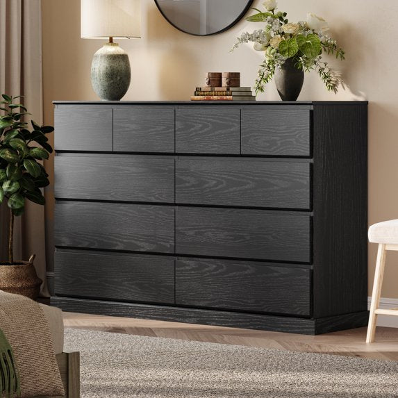 Linsy Home Modern Wood Dressers for Bedroom, Wide Chest of 8 Drawers