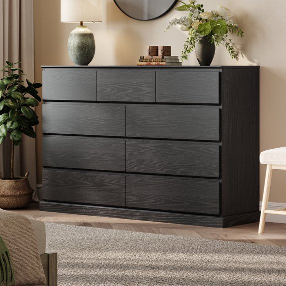 Linsy Home Modern Wood Dressers for Bedroom, Wide Chest of 8 Drawers