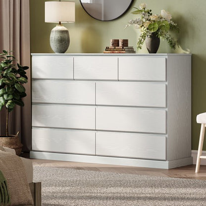 Linsy Home Modern Wood Dressers for Bedroom, Wide Chest of 8 Drawers