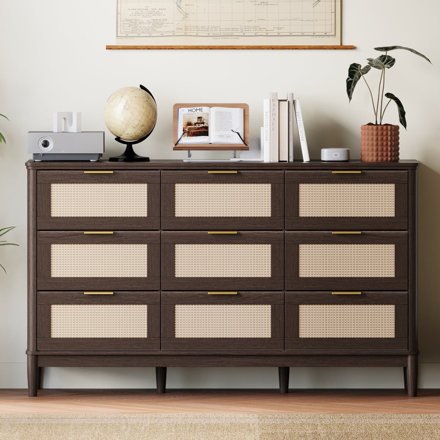 Linsy Home Rattan Tall Dressers for Bedroom